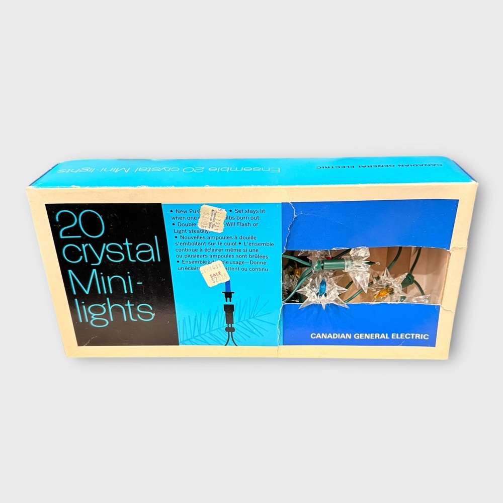 Vintage Crystal Mini Lites Christmas Made in Japan